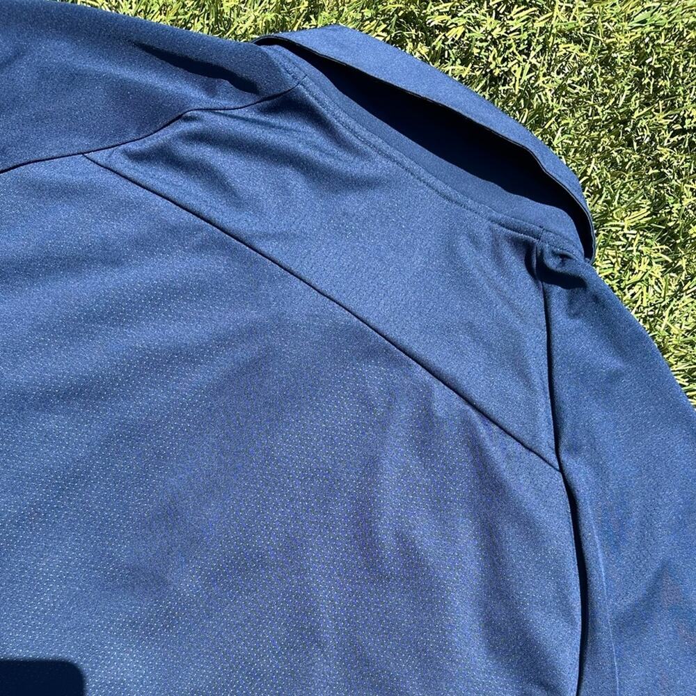 Adidas ClimaCool Athletic Raglan Polo Shirt Perforated Short Slv Golf Collar XXL - Picture 8 of 8